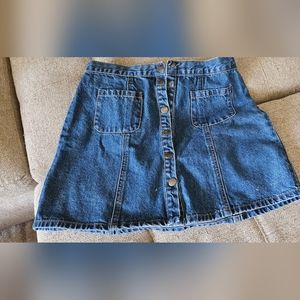 BDG button up mini skirt